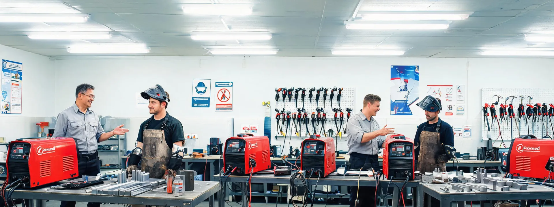 Hobart team in a welding training and support space