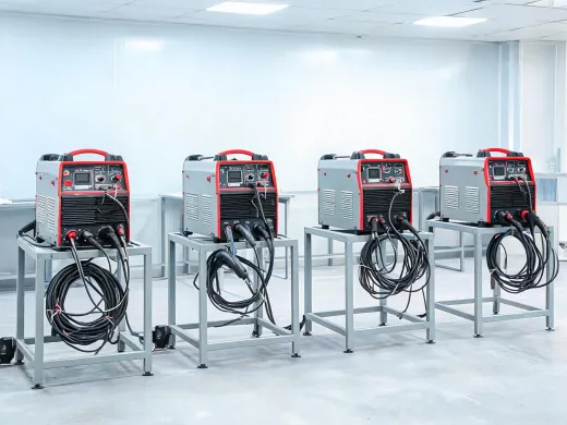 Welding machine lineup for mixed process shops
