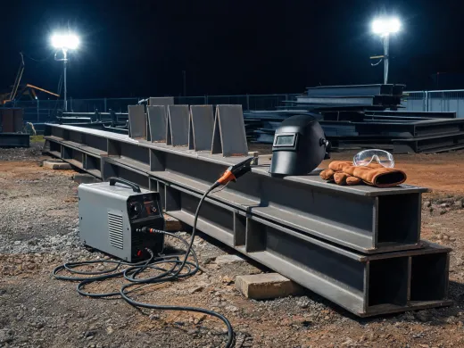 Construction steel welding