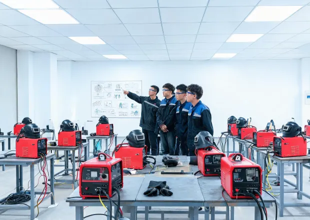 Training lab with welding stations